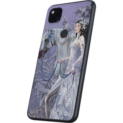 Fairy with Horse in Snow by Nene Thomas Google Pixel 4a Skin